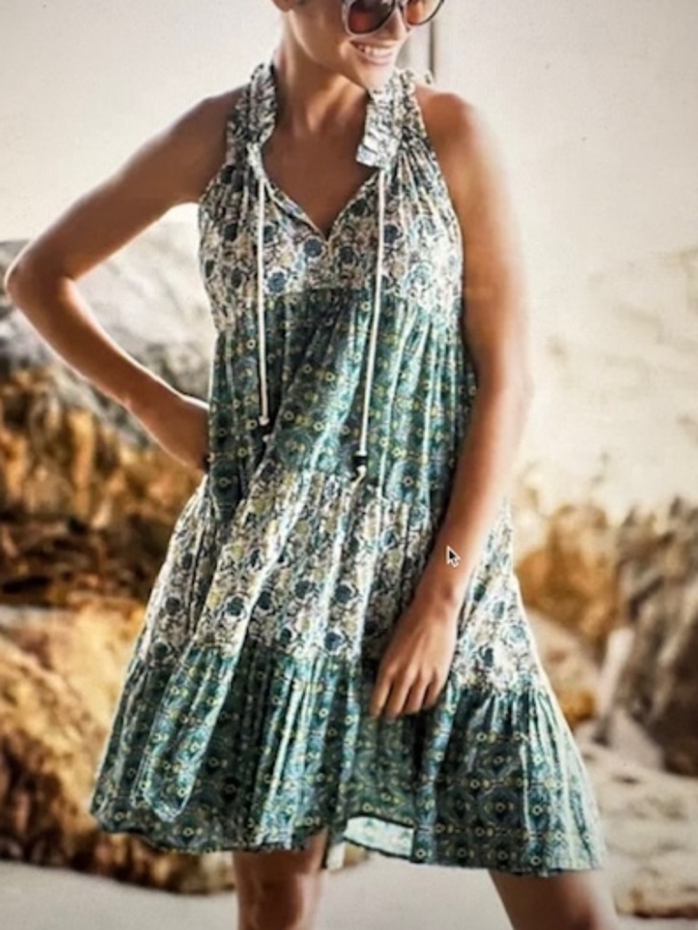 $235 - RO'S GARDEN SOFIA FLORAL MINI DRESS- EUC- SIZE L